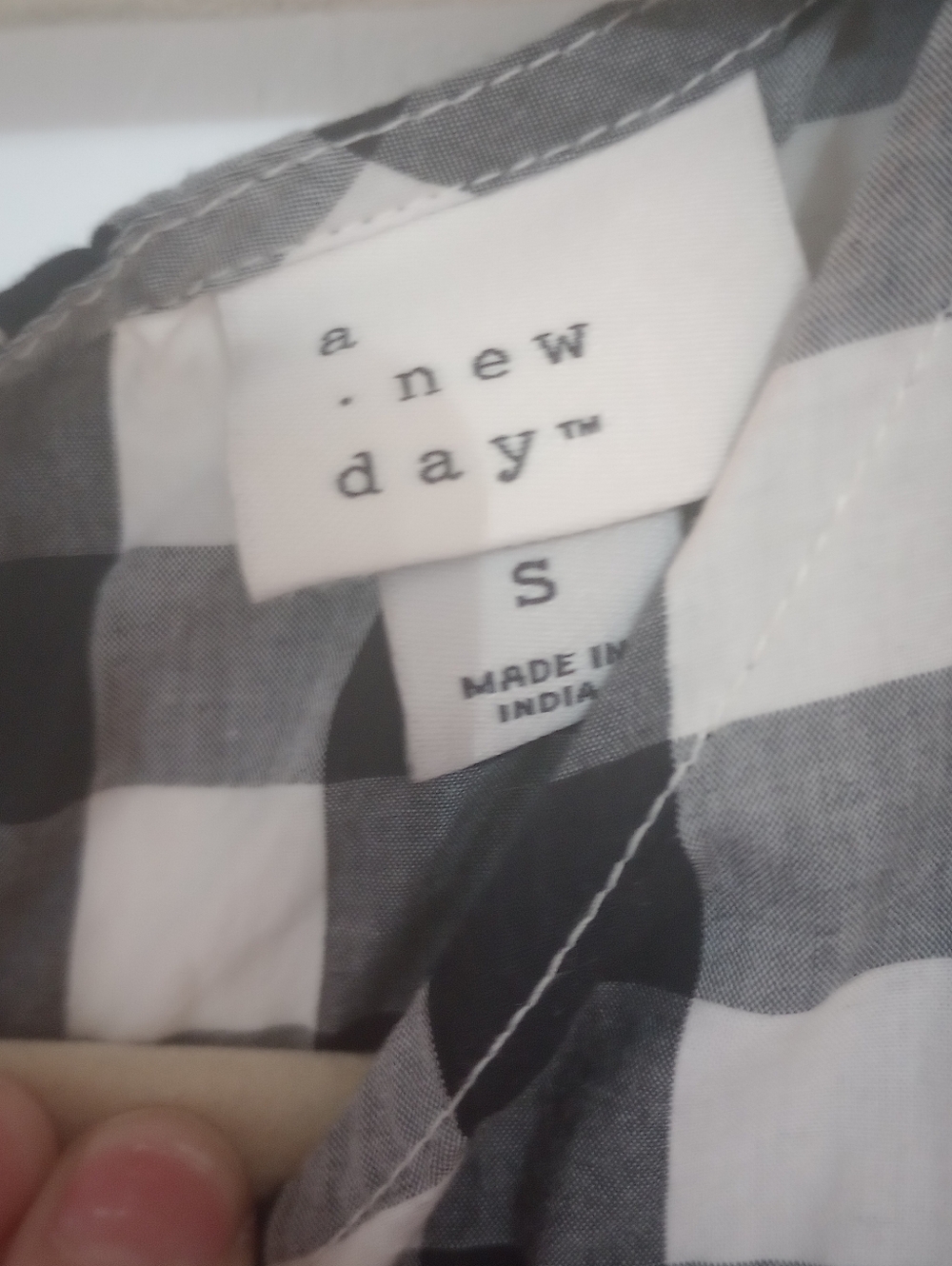 A New Day Black and White Gingham Sleeveless Dress Size Small - Picture 6 of 13